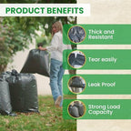 30 Gallon Biodegradable Trash Bags – Eco-Friendly, Leak-Proof, Tear-Resistant – Made from Recycled Materials – Kitchen Can Liners, 48 Count.