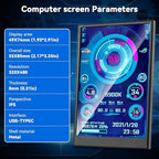 3.5 Inch IPS USB Mini Screen No Installation AIDA64 Pc Case Screen Computer Temp Monitor PC Temperature Display with Stand, USB Cable, Manual