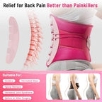 KKH Back Support Brace with Adjustable Pulley System, Ergonomic Back Brace for Lower Back Pain Women, Breathable Soft Mesh Lumbar Support Belt for Relief Sciatica Pain Herniated Disc
