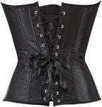 HNGHOU Women's Bustier Corset Top Plus Size Satin Waist Cincher Overbust Bustiers