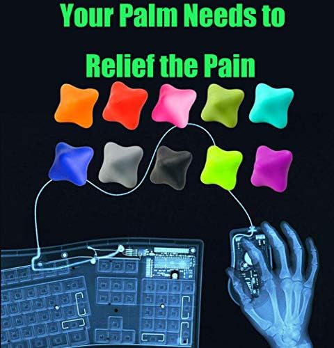 Hand Massage Exercise Therapy Balls-Deep Tissue Trigger Point Self Massage Rehab Reflexology Ball Arthritis Pain Relief Workout for Hands Palm Back Foot Shoulder Body Leg 2PCS(Pack of Two)