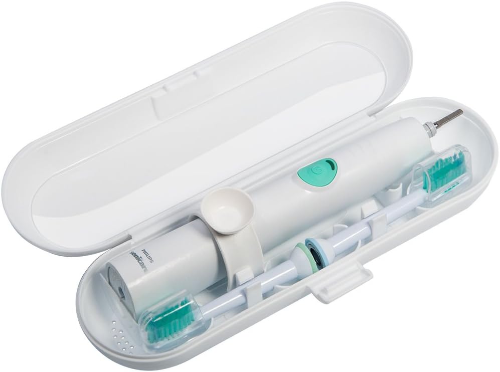 Nincha Portable Electric Toothbrush Travel Case for Philips Sonicare Series-Durable, Environmentally Friendly, Breathable, Food-Safe Plastic Material(White)