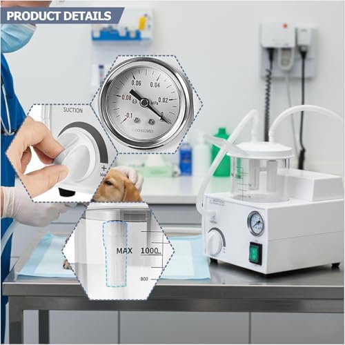 Electric Suction Machine, Portable Extractor with Adjustable Power for Home Use, Low Noise, 1pcs