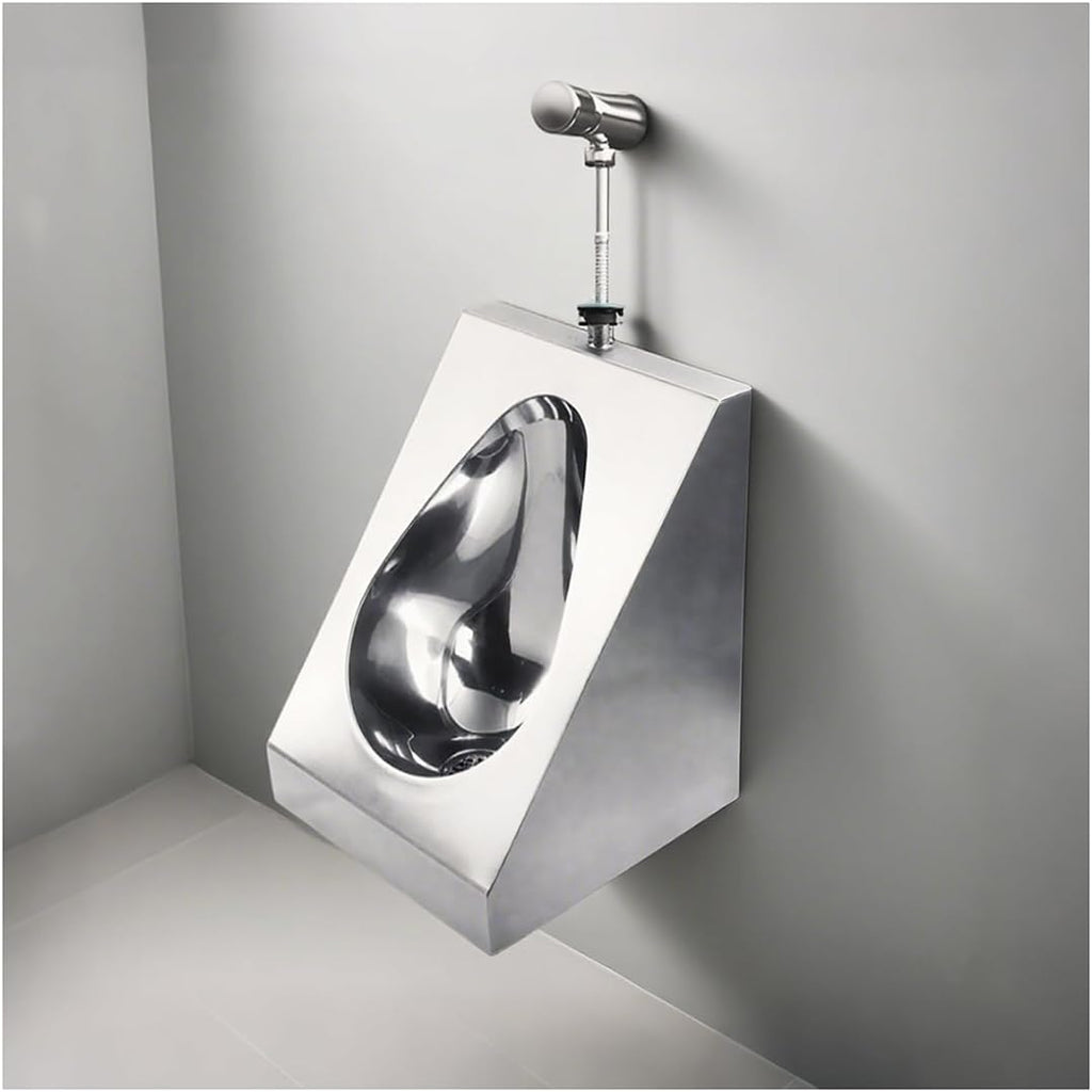 Stainless Steel Urinal for Men, Bathroom Urinals Wall-Mounted Commercial Urine Diverter for Home, Garage, RV