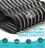 Compression Wrist Bands (2 PCS), High-Elastic Straps Wrist Wraps Wrist Brace for Sports Weightlifting Tennis Basketball Tendonitis Carpal Tunnel Arthritis - Breathable Fabric (Black)