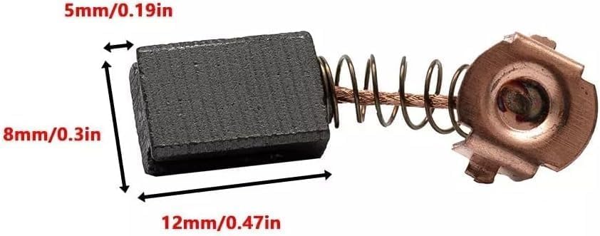 G720 Carbon Brush (5x8x12mm), Replacement Carbon Brushes for Black & Decker G720 G720-B3 G720K-B3 GR750K PF600-B3 Angle Grinder (2-pack)