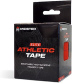 Meister Elite Athletic Tape - Breathable High-Adhesive Trainer's Tape - 2 Roll Pack - Red