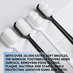 Extra Soft Toothbrush for Sensitive Gums and Teeth with 20,000 Ultra Soft Bristles. Micro-Nano Toothbrush. Excellent Cleaning Effect (2 Pack) (White Wave Bristle)