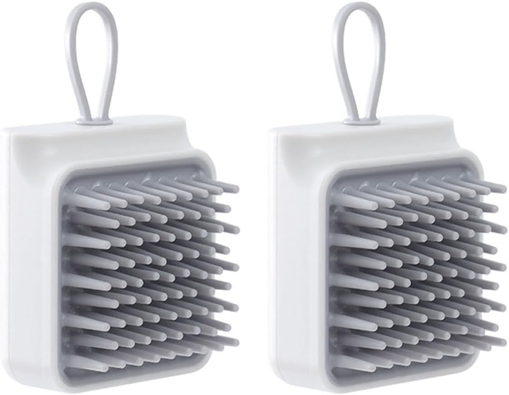 MAGICLULU Handheld Shampoo Brush and Scalp Massager 2pcs Gray Hair Scalp Cleaning Massage Comb for Women Wet Dry Use for Dandruff Removal