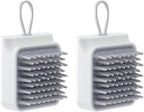 MAGICLULU Handheld Shampoo Brush and Scalp Massager 2pcs Gray Hair Scalp Cleaning Massage Comb for Women Wet Dry Use for Dandruff Removal