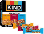 KIND Healthy Snack Bars Variety Pack, Blueberry Vanilla Cashew, Caramel Almond & Sea Salt, Cranberry Almond, Gluten Free, 12 Count