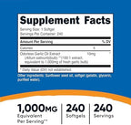 Nutricost Garlic 1000mg, 240 Softgels - Odorless, Premium Gluten Free Supplement