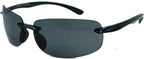 In Style Eyes Lovin Mawi Bifocal Wrap Around Sunglasses, Polarized Reading Glasses Reduce Sun Glare, Near Invisible Line Lens, Black, 1.5x