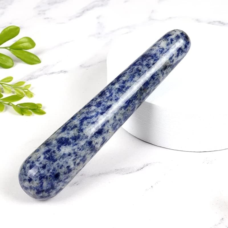 Natural Rose Quartz Crystal Mineral Stone Gua Sha Yoni Wand,Sodalite