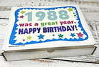 RETRO CANDY YUM ~ 1988 38th Birthday Gift Box of Nostalgic Candy from Childhood for 38 Year Old Man or Woman Born 1988