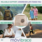 Movibrace Ostomy Belt for Colostomy & Ileostomy – Adjustable Abdominal Hernia Support with Cushioned Stoma Opening, Post Surgery Recovery Belt for Men & Women - XX-Large Beige