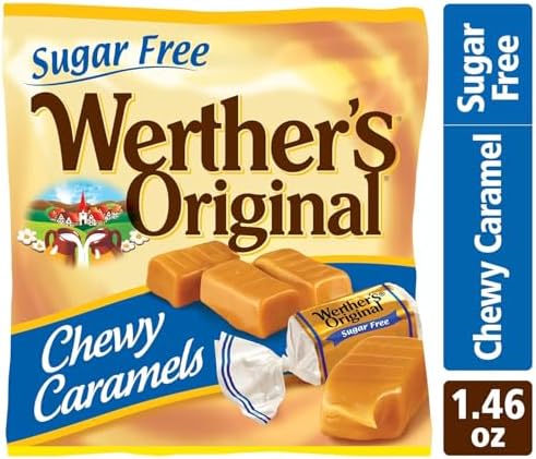 Werther's Original Sugar Free Chewy Caramels - Pack of 2-1.46 Oz Bags - Rich, Smooth and Creamy Chewy Caramels - Perfect for Sharing