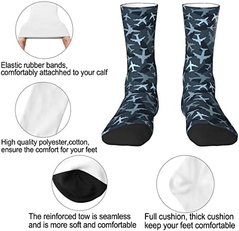 Airplane Pattern Socks for Men Women Adults Teenager
