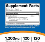 Nutricost Devils Claw Extract 120 Capsules for 120 Servings Per Bottle - Vegetarian, GMO Free and Gluten Free