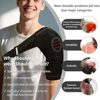 Shoulder Brace, Rotator Cuff Shoulder Brace for Women and Men, Adjustable Compression Rotator Cuff Support with Storage bag for Spoorts and Pain Relief (Black, S/M)