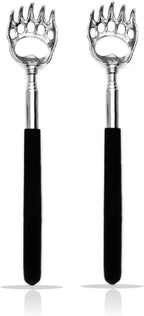 SQULIGT 2PCS Back Scratchers, Bear Claw Shaped Scratcher Extendable Metal Retractable Telescopic Handle