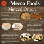 Minced Onion 8oz – Premium Dehydrated Flakes in Resealable Bag – Non-GMO, Gluten-Free, Vegan – Dried Onion for Cooking, Soups, Seasoning & Spices by Mecca Foods