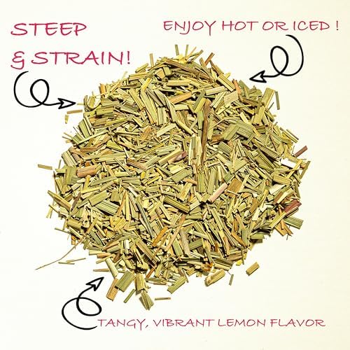 Worldwide Botanicals Organic Lemon Grass Leaves – 7oz - Loose Leaf - Cut and Sifted – 100% pure Cymbopogon citratus - Zacate de limon - Resealable Bag for Freshness - Perfect for Cooking and Tea