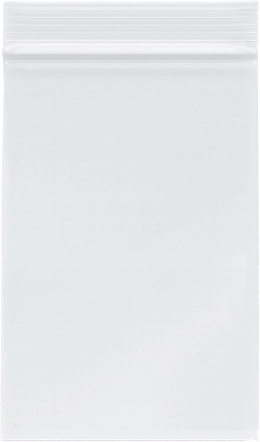 Plymor 4" x 6" (Pack of 100), 4 Mil Heavy Duty Zipper Reclosable Plastic Bags