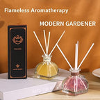 Lavender Diffuser Set of 2, Scent Sticks, Room Air Fresheners, 2 Bottles Aromatherapy Essential Oil Set, for Bathroom Bedroom Office, Gift Sticks Defusers with 1.8oz Essential Oils Each Bottle