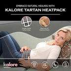 Microwavable Heating Pads for Winter Warmth, Back, Stomach & Head Comfort – Kalore Soft Cotton Tartan Neck Wrap – Even Heat Distribution Hot Compress Bag – Wheat Heat Pad XL – Unscented – Gray