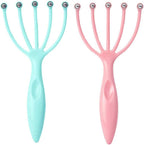 tooloflife Portable Scalp Massage Claw, 2PCS Head Stress Relaxation Massager Claw to Promote Head Blood Circulation Tool,Blue+Pink