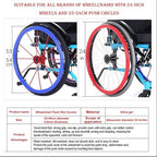 Silicone Wheelchair Push Rim Covers - 22/24 inch Rear Wheel Sports Wheelchair Cover for Wheelchairs, Wear-Resistant Improve Grip and Traction [Energy Class A]