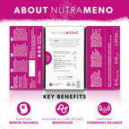Nutra Tea NutraMeno - Menopause Tea, Red Clover Tea - Perimenopause & Menopause Relief For Women - Includes Red Clover, Sage & Rose - 20 Individually Wrapped Bags - Herbal Infusion (1 Pack)