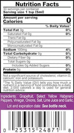 Marie Sharp’s Grapefruit Hot Habanero Pepper Sauce, 5 oz | Belizean Hot Sauce with Fresh Grapefruit & Habanero Peppers | Tangy Citrus Heat | All-Natural, No Preservatives [Pack of 3]