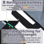 Positioning Bed Pad with Reinforced Handles 43" x 36" Patient Transfer Sheet Aid Assistant for Body Lifting, Turning, Repositioning, for Elderly, Incontinence, Caregiver, Gray