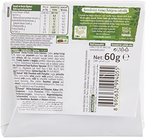 Pistachio Milky Chocolate Squares, 2 Pack by Nestle