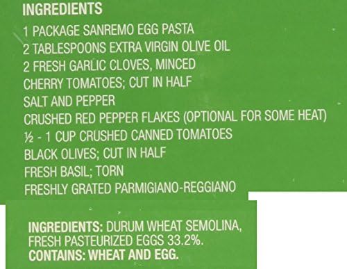 Compagnia Sanremo Pasta Italian Egg Tagliatelle Pasta - Non-Gmo, Free Range Egg Traditional Tagliatelle - 10 Oz (Pack Of 1) - Product Of Italy