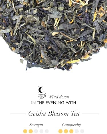 TWG Tea | Geisha Blossom Tea | Green Tea | Passionfruit & Marigold Petals | 15 Hand Sewn Cotton Teabags | Gift Set