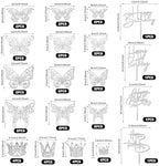 44 PCS Grown Cake Decorations 16 PCS Mini Crowns with 24 PCS Butterfly Wall Decors and 4 PCS Birthday Insert Cards for Women Girl Crown Birthday Party Wedding Cake Decor (Silver)