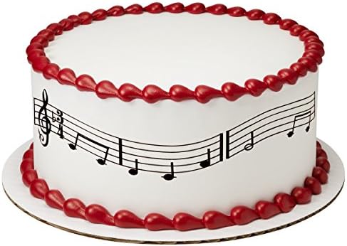 Whimsical Practicality brand Music Notes Edible Cake Border Strips-3 Strips Black notes