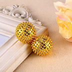 Ejoyous Massage Hand Balls, 1Pair Acupoints Massager, Pressing Acupoints Magnetic Hand Acupuncture Balls, Gold Spiky Massage Ball for Massaging Relieving itching