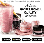 MONÉGASQUE Pink Edible Glitter for Drinks 15g – Pink Edible Glitter for Cakes – Luster Dust for Drinks, Food, & Cake Decorating – Cocktails & Easter Cake Decorations Spray – Cocktail Drink Shimmer