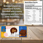 Fox Dessert Speculoos Kunafa Chocolate 100g (3.52 oz), Premium Dubai Fusion Treat with Crispy Kunafa & Rich Milk Chocolate