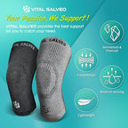 Vital Salveo S-Support 3D Bio-Dynamic Recovery Knee Sleeve – High-Impact Compression for Athletes, Stability & Training-Light Grey (1PC)/XL