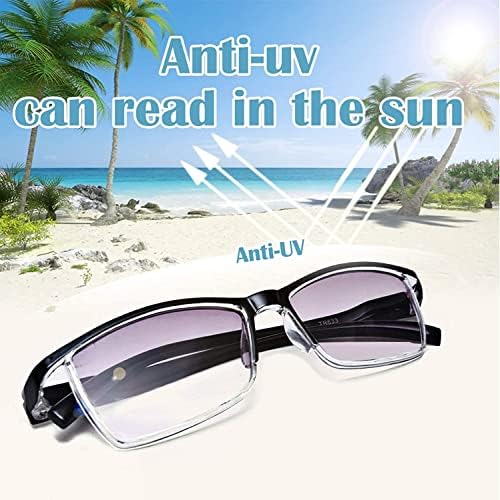 LUFF 4pairs Reading Glasses Men Blue Light Computer Readers UV400 Eyeglasses Spring Hinges