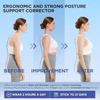 Vicorrect Posture Corrector for Women and Men: Adjustable Brace Straps for Upper Back Pain Relief and Shoulder Support (Pink, M/L)
