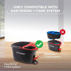 O-Cedar EasyWring Deep Clean Refill (4-Pack) | 40% More Cleaning Power | Microfiber Mop Refill Compatible with O-Cedar EasyWring Spin Mop & Bucket System