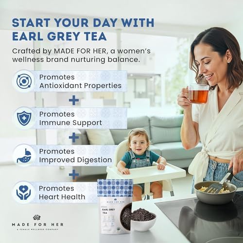 Earl Grey Loose Leaf Tea – Premium Black Tea with Citrus Bergamot – Aromatic Loose Leaf Earl Grey Tea in Convenient Resealable Bag – An Ideal Gift for Discerning Tea Enthusiasts - 4 oz