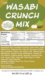 Wasabi Snack Mix – Wasabi Peas, Peanuts & Asian Rice Crackers – Spicy Crispy Oriental Snack Blend, Rigato Mix, Savory Party Snacks, Resealable Bag, 14 oz