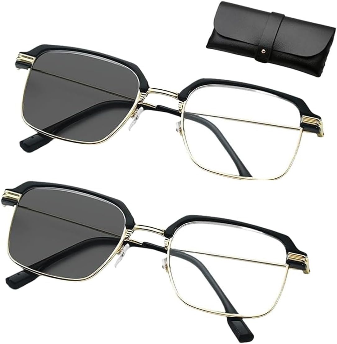 Smart Zoom Reading Glasses Distance&near Progressive Multi-focus for Women Men, Auto Focus Glasses Self Adjusting